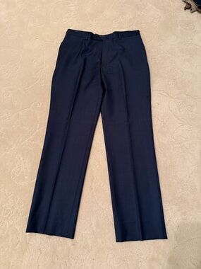 Tommy Hilfiger Navy Dress Pants with Striped Waistband